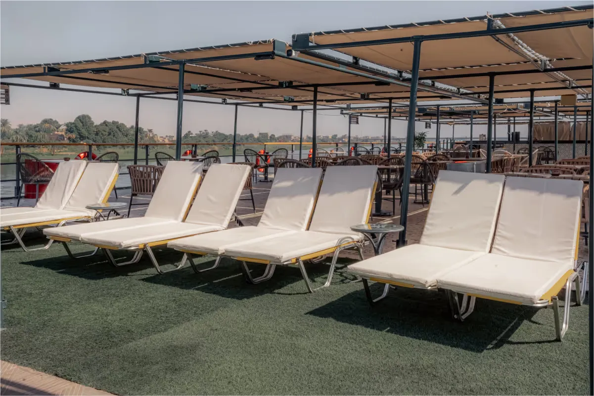 Sun deck of the Lady Carol Nile Cruise Nile cruise